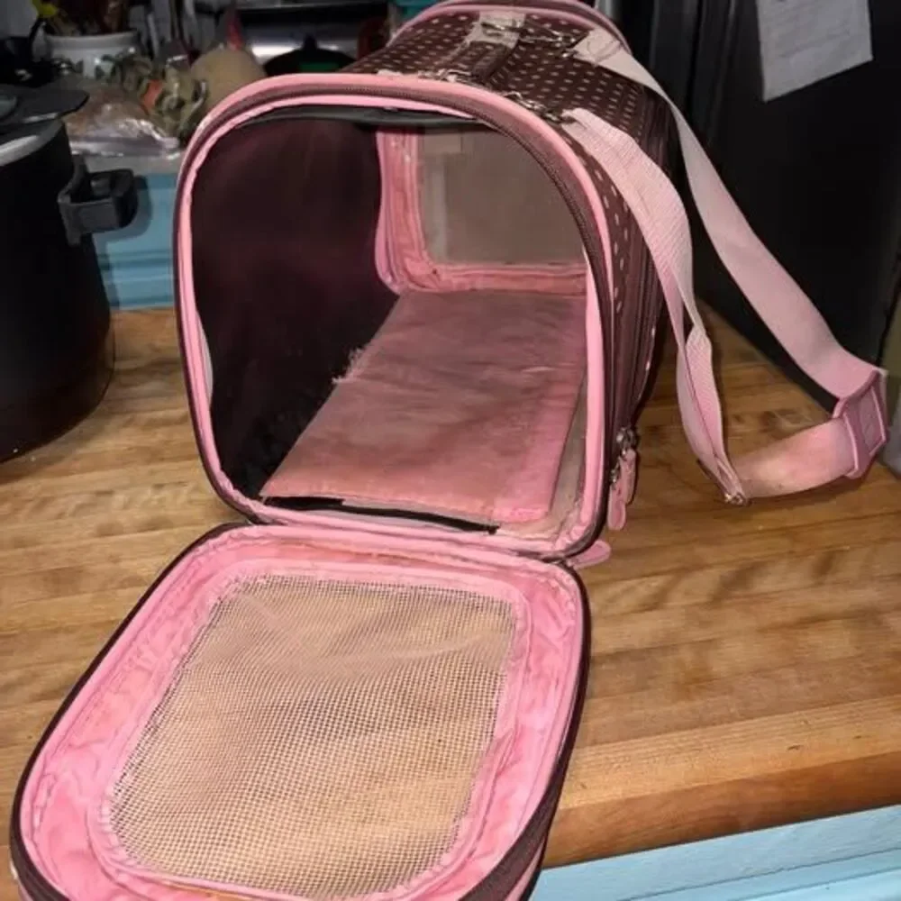 Pink Polka Dot Soft-Sided Pet Carrier